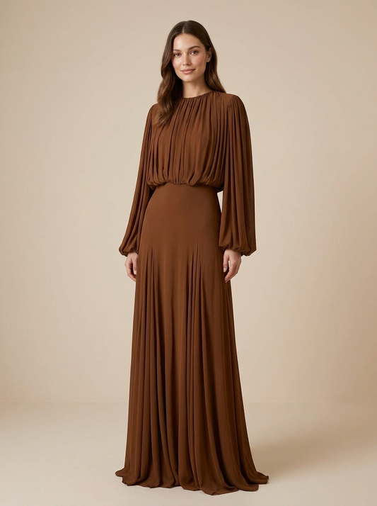 Robe LINA — Élégance Plissée